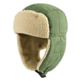 thumbnail image 1 of Tittly Winter Hats Grip Socks Women's Foldable Handmade Ear Warm Wool Cap Cotton Hat Knitted Hat Windproof Cold Sweat Hat Hats for Women Hats for Men Green One Size, 1 of 2