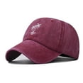 thumbnail image 1 of Tittly Winter Hats Summer Hats Outdoors Women Fashion Washable Adjustable Cap Beach Baseball Summer Sun Hat Cotton Hat Visors Running Hat Hats for Women Wine One Size, 1 of 5