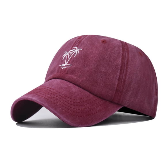 Tittly Winter Hats Summer Hats Outdoors Women Fashion Washable Adjustable Cap Beach Baseball Summer Sun Hat Cotton Hat Visors Running Hat Hats for Women Wine One Size