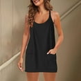 thumbnail image 1 of Tittly Women's Camisole Tank Top spaghetti strap tank top tight tank tops cotton spaghetti strap tank top spaghetti strap workout top Sleeveless Strap Jumpsuit For Women Black, 1 of 5