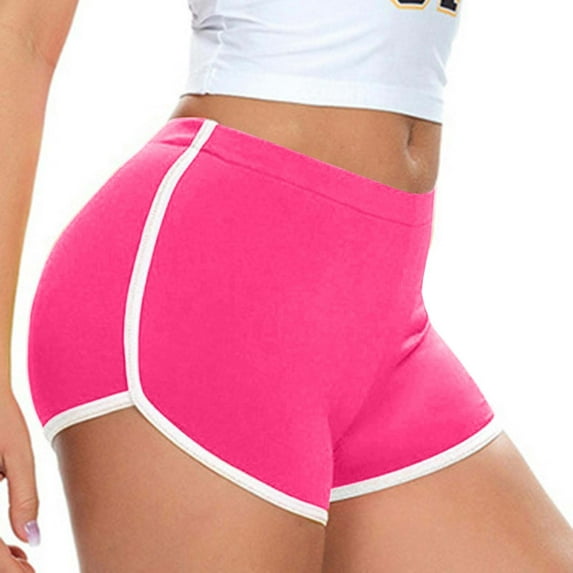 Tittly Womens Shorts Running Shorts Sport Shorts For Women Sport Booty Shorts Casual Summer Athletic Shorts Breathable Gym Workout Shorts High Waisted Shorts Workout Shorts Women Hot Pink L