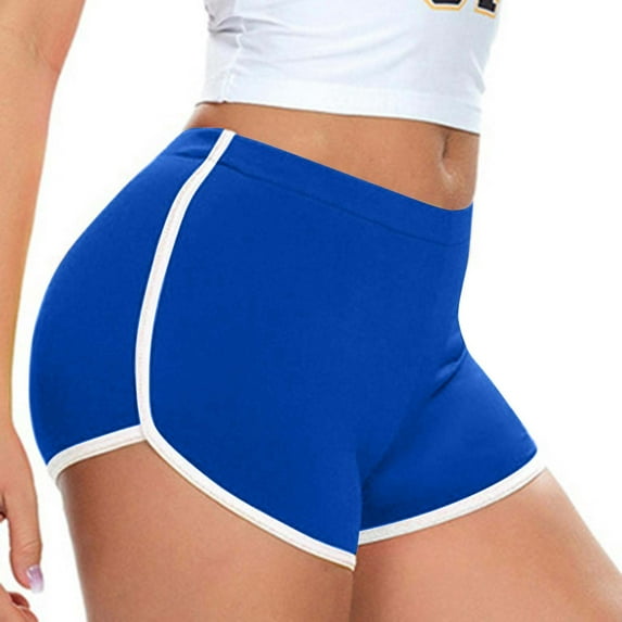 Tittly Womens Shorts Running Shorts Sport Shorts For Women Sport Booty Shorts Casual Summer Athletic Shorts Breathable Gym Workout Shorts High Waisted Shorts Workout Shorts Women Blue L
