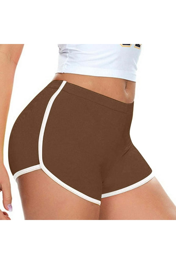 Womens Shorts Running Shorts Sport Shorts For Women Sport Booty Shorts Casual Summer Athletic Shorts Breathable Gym Workout Shorts High Waisted Shorts Workout Shorts Women Brown XXL