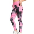 thumbnail image 1 of Tittly Womens Sweatpants Yoga Pants Hip Breathable Women's Lifting Yoga Pocket Tie-dye Pants Bubble Yoga Pants Leggings for Women Womens Workout Bottoms Pink S, 1 of 8