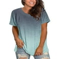 thumbnail image 1 of Tittly Womens T Shirts Cotton Shirts Tops Plus Size Summer Tops for Women Plus Size Round Neck Short Sleeve T Shirt For Women; Summer Loose T Shirt Casual Top. Gray, 1 of 5