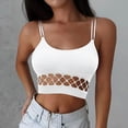 thumbnail image 1 of Tittly Womens Tank Tops Vest for Women Womens Fishnet Bra Back Hollow Wrapped Chest Small Vest Vest Sleeveless Tops for Women Camisole Tops for Women White One Size, 1 of 4