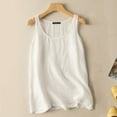 thumbnail image 1 of Tittly Womens Tank Tops Vest for Women Womens Workout O Neck Sleeveless Breathable Tank Casual Tops Shirt Sleeveless Tops for Women Summer Tops White M, 1 of 5