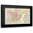 thumbnail image 1 of Titus 14x10 Black Modern Framed Museum Art Print Titled - Cincinnati, Outline Ohio Outline - Titus 1869, 1 of 5