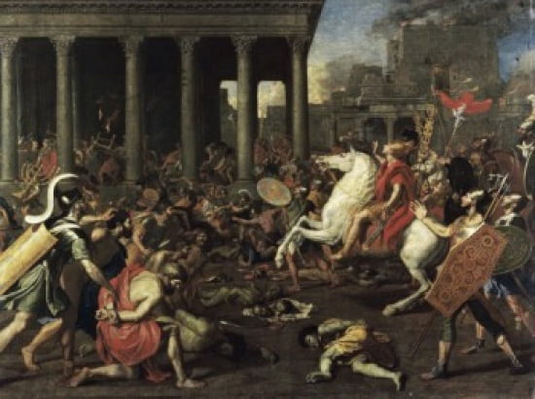 Titus Besieging the Temple of Jerusalem Nicolas Poussin (1594-1665 French) Canvas Art - Nicolas Poussin (18 x 24)