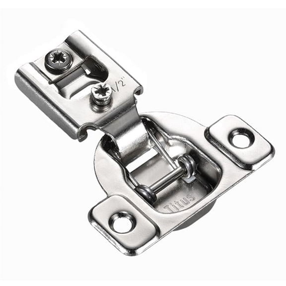 Titus & Lama LT970.9812.050 Compact Hinge 6-Way 4-Cam Overlay Screw, 0.5 in.