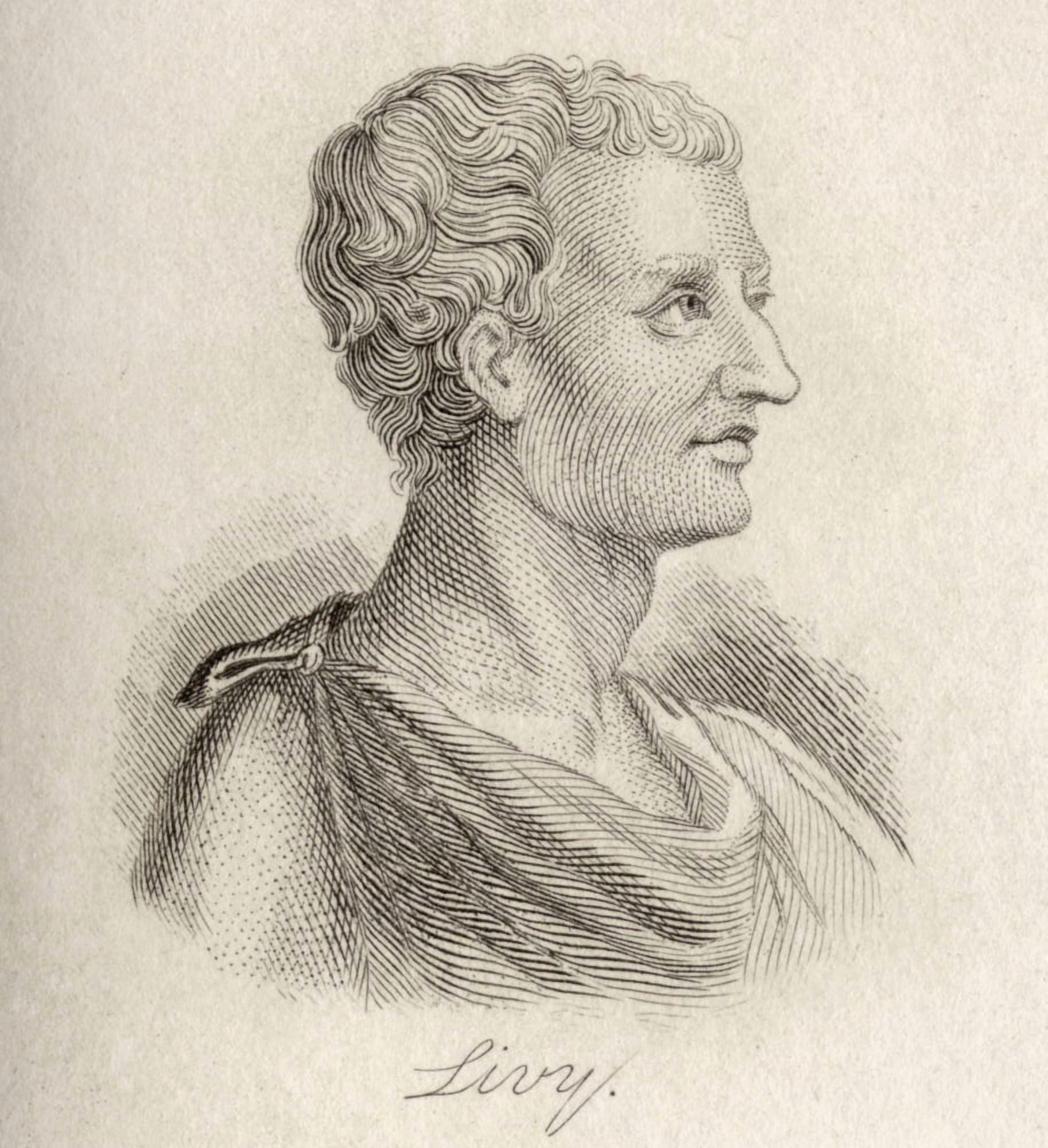 Titus Livius Aka Livy 59Bc-17Ad Roman Historian Author Of The History Of RomeEngraved By JWCook Canvas Art - Ken Welsh Design Pics (28 x 30)