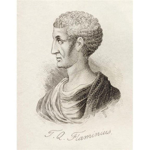 Titus Quinctius Flamininus C. 228 Bc 174 Bc Roman Politician & General Poster Print - Large - 24 x 32