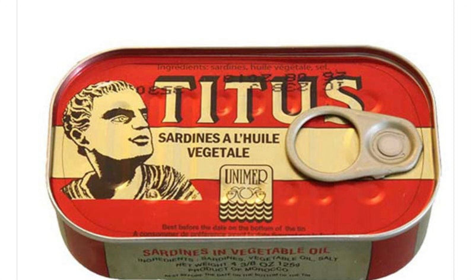 Titus Sardine in Soybean Oil / Titus Sardine / Canned Sardine 125g (6