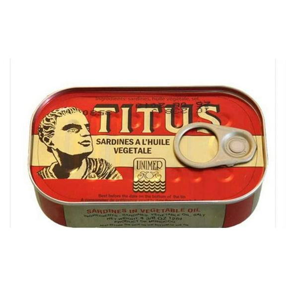 Titus Sardine in Soybean Oil / Titus Sardine / Canned Sardine 125g (6 counts)