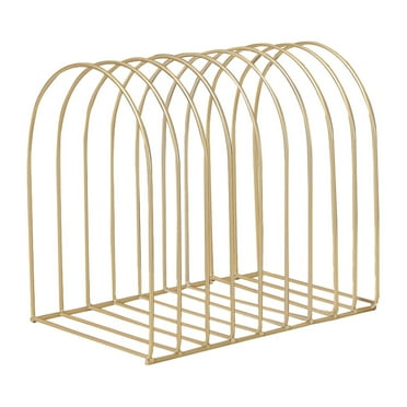 Tiuneo Magazine Holder 7 Slot Desk File Sorter Organizer File Holder Newspaper Folder Metal Rack Desk Organization Bookshelf Decor Home