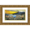 thumbnail image 1 of Tivadar Csontváry Kosztka 14x9 Gold Ornate Wood Frame and Double Matted Museum Art Print Titled - Ruins of the Greek Theatre at Taormina (Between 1904 and 1905), 1 of 4