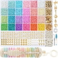 thumbnail image 1 of Tivamiko 12000Pcs DIY Bracelets Making Kit with 3mm Clay Beads, Handcraft Jewelry Making Kit for Girls Adluts Handmade Enthusiasts, 1 of 6