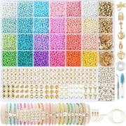 Tivamiko 12000Pcs DIY Bracelets Making Kit with 3mm Clay Beads, Handcraft Jewelry Making Kit for Girls Adluts Handmade Enthusiasts