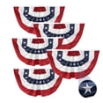 thumbnail image 1 of Tivamiko 5pcs 2x4ft Patriotic Pleated Fan Flags with Embroidered Stars- American Bunting for 4th of July Porch & Garden Décor, 1 of 7