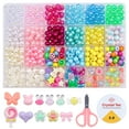 thumbnail image 1 of Tivamiko DIY Bracelets Making Kit with 8mm Beads(483pcs), Handcraft Necklace&Jewelry Making Kit for Girls Ages 6-12, 1 of 7