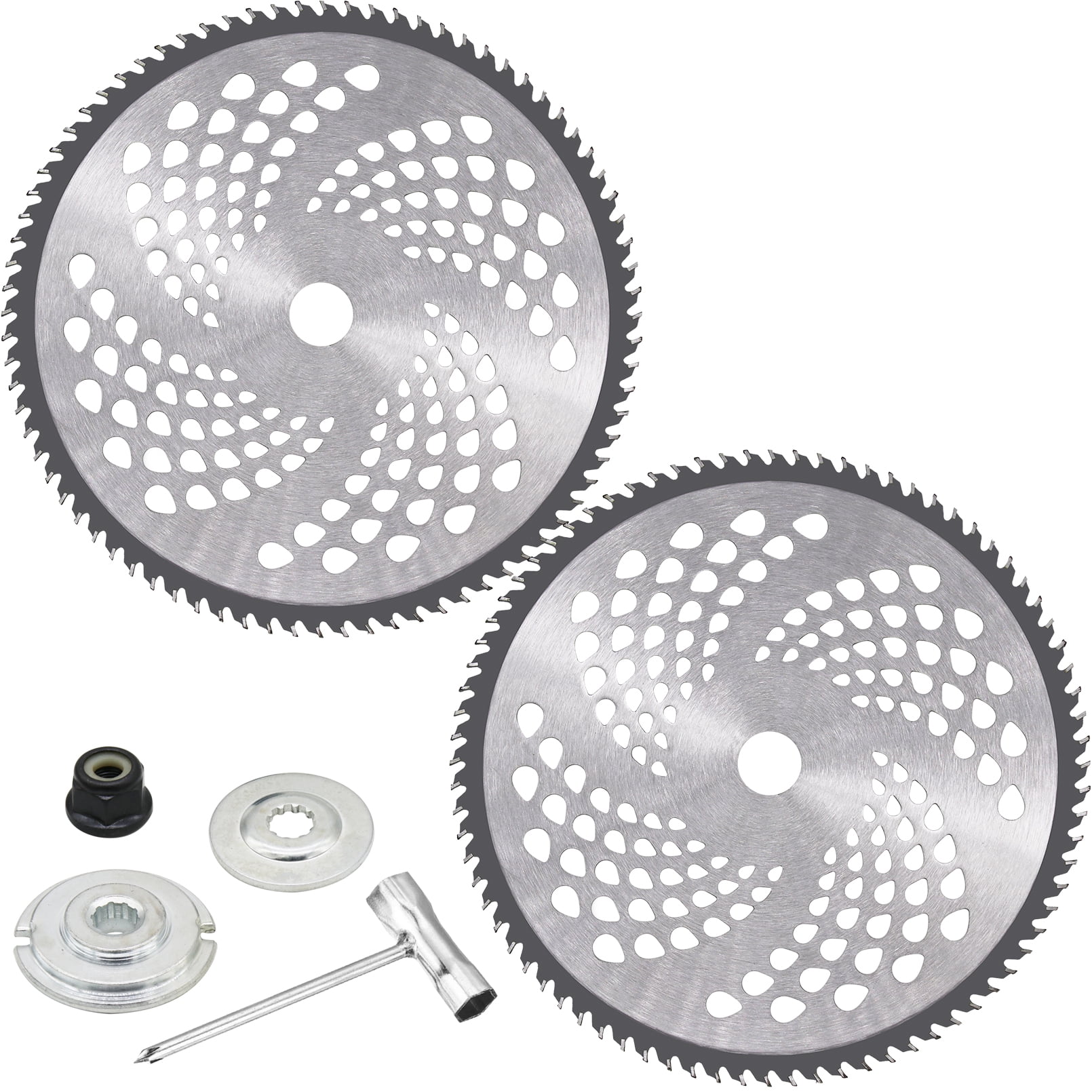 Tivddikun 2 Pack 10 Inch 80 Tooth Carbide Tip Circular Saw Brush Cutter