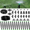 thumbnail image 1 of Tivddikun Drip Irrigation Kit, Adjustable Garden Drip Irrigation System with 50FT 1/4"+50FT 5/16" Drip Tubing, Drip Emitters?Drip Connectors, Irrigation System Kit for Raised Garden Bed, Yard, Lawn, 1 of 7