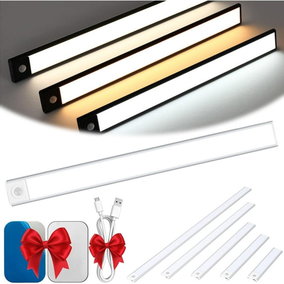 Tiverio Home Motion Sensor Lights - 2025 New Upgraded Version Smart Motion Sensor LED 3.0 (No Wiring), 3 Color Modes, Auto On/Off, Magnetic Mount for Closet, Kitchen, Hallway