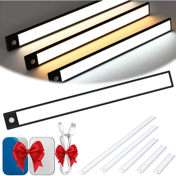 Tiverio Home Motion Sensor Lights - 2025 New Upgraded Version Smart Motion Sensor LED 3.0 (No Wiring), 3 Color Modes, Auto On/Off, Magnetic Mount for Closet, Kitchen, Hallway