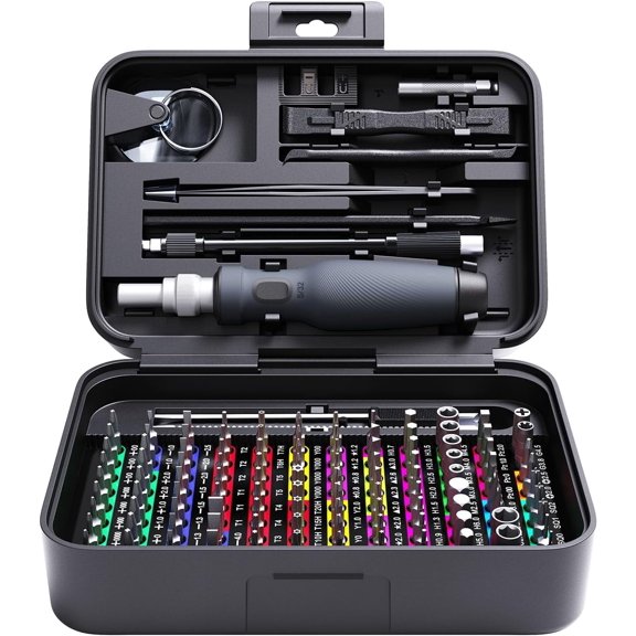Tivkeber 132-in-1 Mini Precision Screwdriver Set, Magnetic Repair Tool Kit with 108 Bits & Storage Box for iPhone/Mac/iPad/Tablet