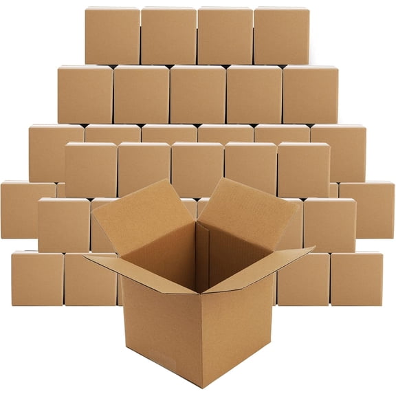 Tivkeber 30 Pack 5x5x5" Shipping Boxes, Corrugated Cardboard Small Cube Mailing Boxes for Packing, Moving, Shipping, Storage, Business