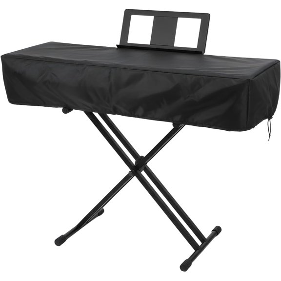 Tivkeber 61 Key Keyboard Case - Waterproof Dustproof Electric Piano Keyboard Cover with Music Stand Zipper Adjustable Drawstring - Soft Fabric for Digital Pianos
