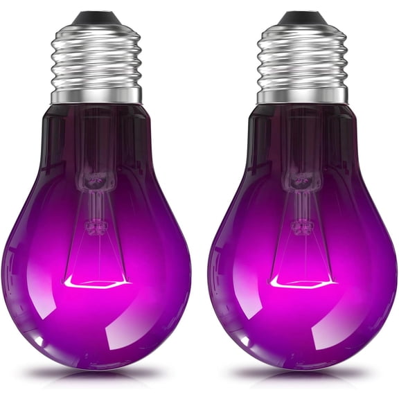 Tivkeber 75W Reptile Night Heat Lamp Bulb E26, Terrarium Purple Light for Snake, Bearded Dragon, Leopard Gecko, Lizard, Chameleon, Tortoise - 2 Pack