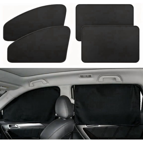 Tivkeber Car Window Shades, 4 Pcs Magnetic Sunshade for Car Privacy, 100% Light Block for Breastfeeding, Napping, Changing Clothes, Camping