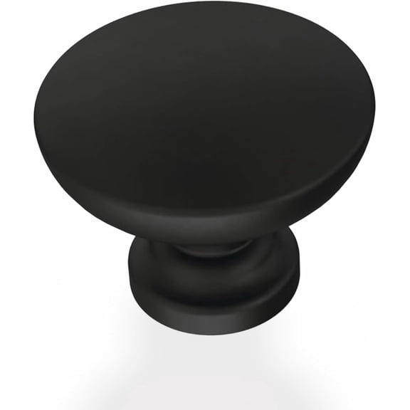 Tivkeber Franklin Brass Fulton Matte Black Round Cabinet Knobs 1-3/16" Easy Install, Durable Hardware for Drawers, Dresser, Kitchen Doors, Furniture (10-Pack)