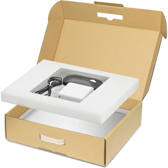Tivkeber Laptop Shipping Box, Protective Foam for 17-inch Notebooks, Secure Cardboard Mailing Solution