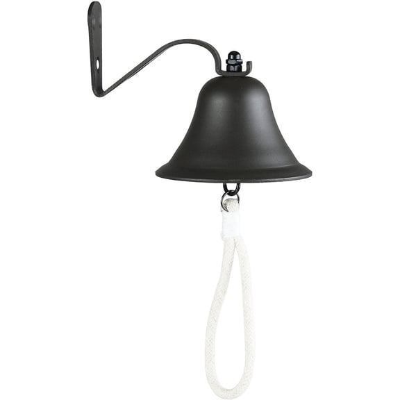 Tivkeber Large Cast Iron Dinner Bell - Outdoor/Indoor Wall Mount for Home, School, Church