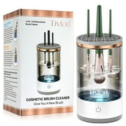 Tivlon 4-In-1 Multifunctional Brush Cleaner,Cosmetic Brush Cleaner for Manual Cleaning Mode & Automatic Mode,Electric Makeup Brush Cleaner.White