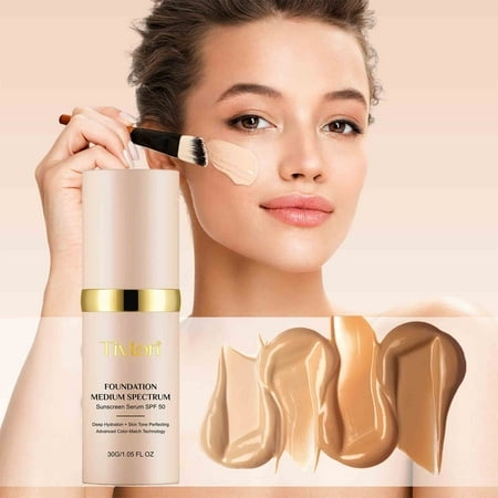 Tivlon Color Changing Foundation Liquid Base,Flawless Coverage, Lightweight, SPF50, Multi-Color, 1.05fl.oz price history and forecast - Tivlon 34837