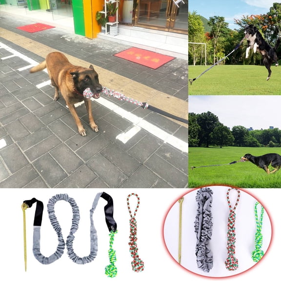 Tivok Dog Teeth Grinding Outdoor Tug Of War Knotted Rope Tree Bungee Dog Toy Outdoor Tree Stump Rope Toy