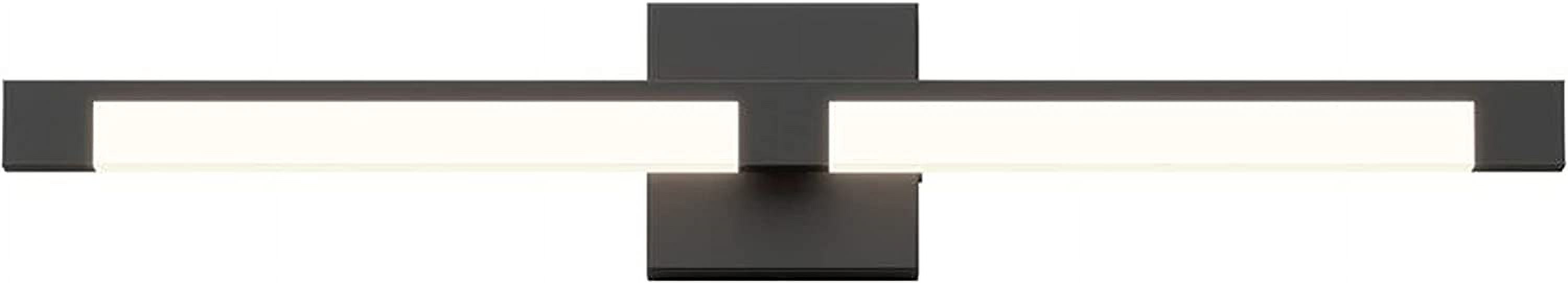 Tivoli 27 in. 1Light Black LED Modern Bath Vanity Light Bar for