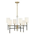 thumbnail image 1 of Tivoli 6-Light Chandelier in Matte Black with Warm Brass Accents, 1 of 5