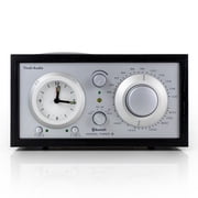 Tivoli Audio Model Three AM/FM Bluetooth Clock Radio with USB Charging Ports Black Ash/Silver