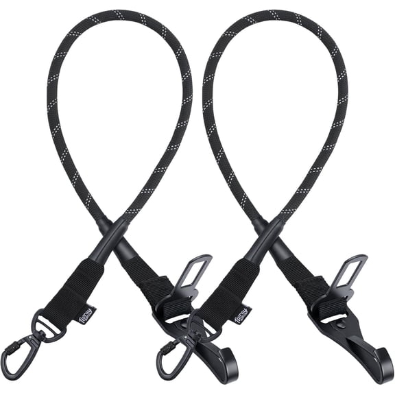 Tivray 2Pcs Dog Seat Belt for Car, Universal Dog Car Seatbelt with Buckle and Hook Latch, 360° Rotatable Lockable Clasp, Reflective Safety Pet Harness for Vehicle, Pet Safety Restraint, Black