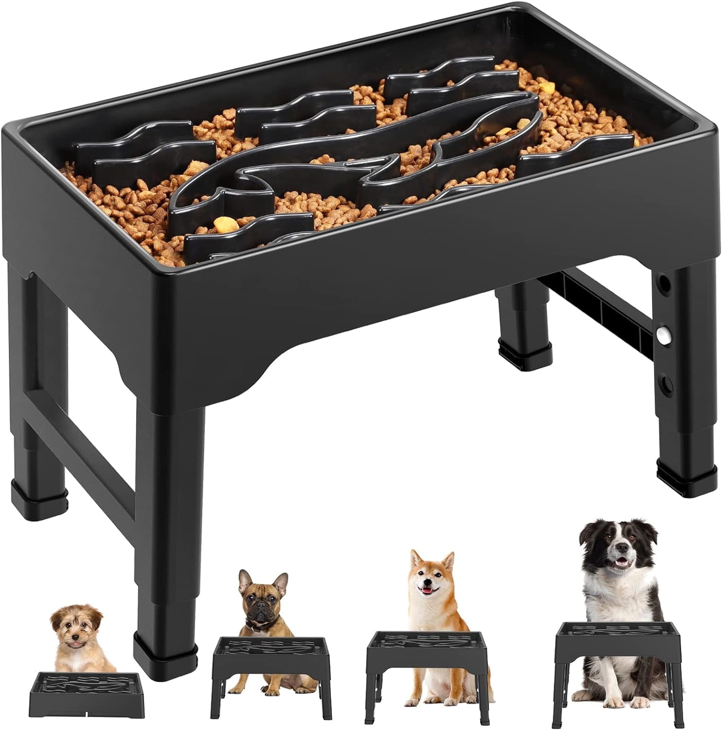 Visual Reference: Tivray Elevated Slow Feeder Dog Bowls For Large Dogs 2