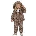thumbnail image 1 of Tiweut 2PCS Outfits Girls Boys Winter Coat Kids Thicken Windproof Zipper Suspender Pants Cloth Suit,2-3 Y, 1 of 6