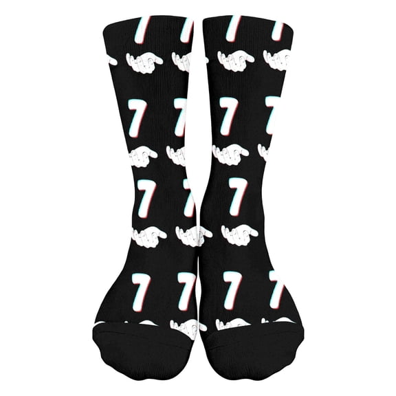 Tiweut 67 Socks Meme 6 7 Basketball Socks Funny Six Seven Design Novelty Socks,Black4,One Size