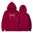 thumbnail image 1 of Tiweut Bow Hoodie for Girls Kids Graphic Cute Hoodies Girl's Leopard Sweatshirts Prints Casual Pullover Sweatshirt,Red,1-2 Y, 1 of 4