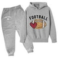 thumbnail image 1 of Tiweut Boys 2 Piece Outfits Sets Kids Rugby Print Hoodie Long Sleeve Sweatshirt and Sweatpants Pullover Hooded Tracksuit Suits for Boy 3-4 Y, 1 of 4