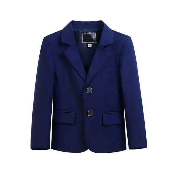 Tiweut Boys Casual Blouses Solid Color 2025 Long Sleeve Lapel Children's Fall Suit Regular Boy Coat F,2-3 Y