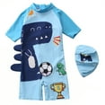 thumbnail image 1 of Tiweut Boys Rash Guard Swimsuit Long Sleeve One Piece Swimwear Zip Bathing Suit with UPF 50+,Dark Blue, 1 of 5